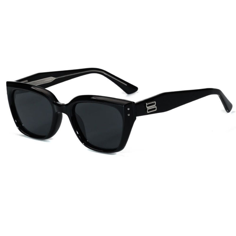 Bermondsey Black D-Frame Premium Sunglasses