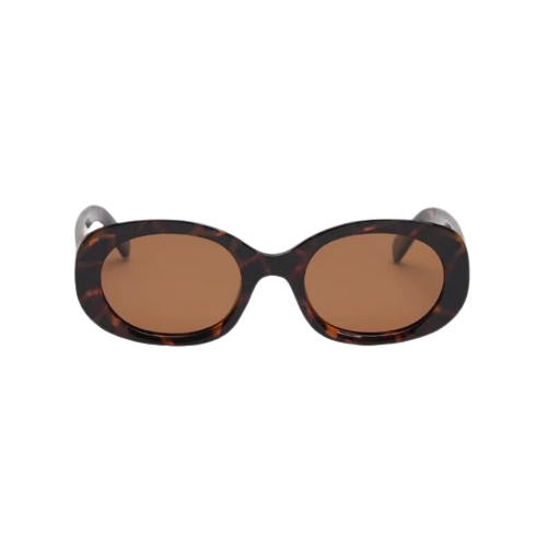 Avery Tortoiseshell Oval Premium Sunglasses